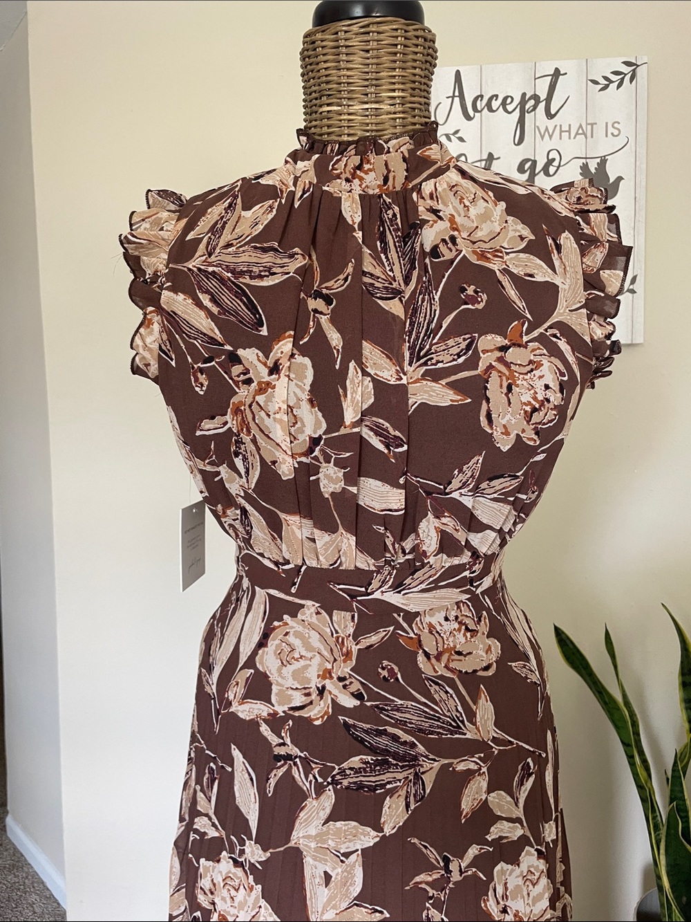 Petal & Pup Delphine Pleated Sleeveless Maxi Dress - Picture 4 of 7